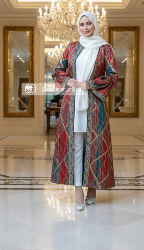 مانتو ژاکارد بلند