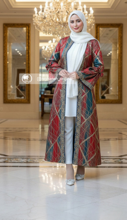 مانتو ژاکارد بلند